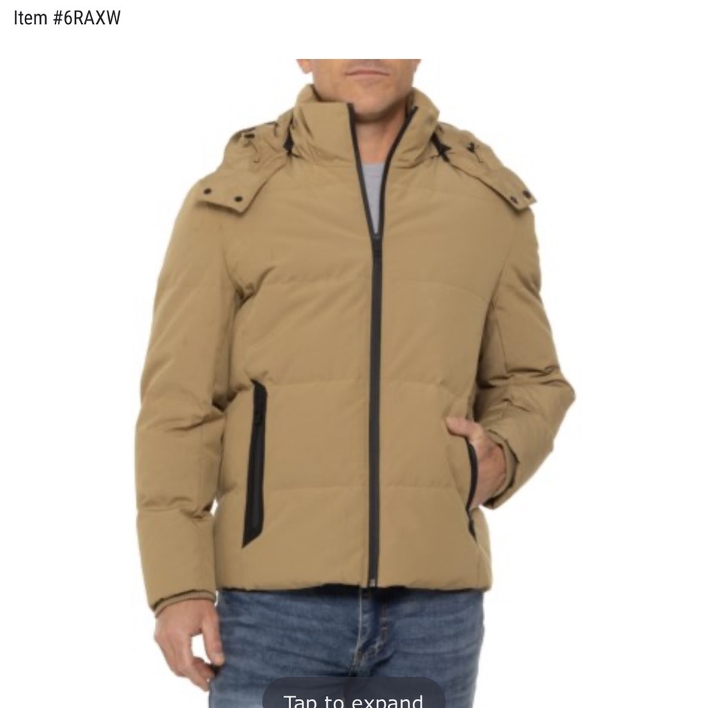 Cole Haan Tan Puffer Jacket